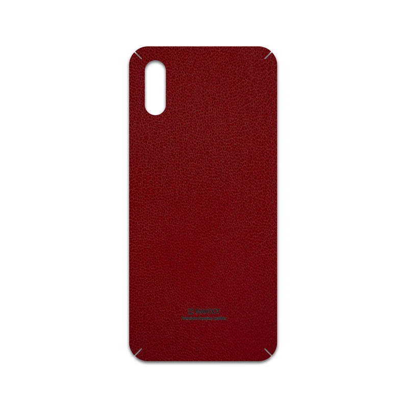 برچسب پوششی ماهوت مدل Red-Leather مناسب برای گوشی موبایل شیائومی Redmi 9A