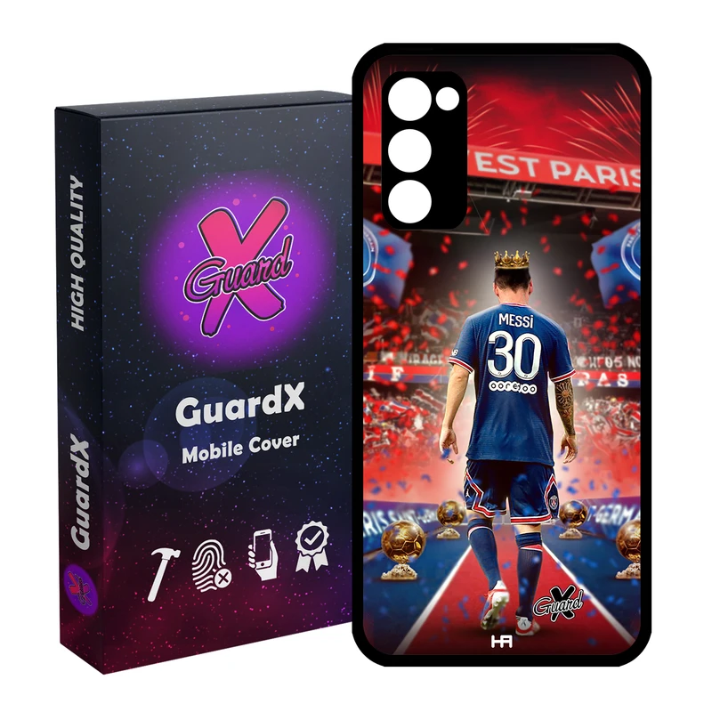 کاور گارد ایکس طرح مسی مدل Glass10377 مناسب برای گوشی موبایل سامسونگ Galaxy S20 FE