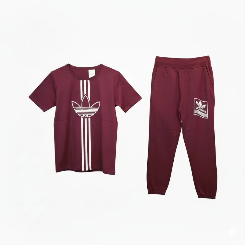 ست تی‌شرت آستین کوتاه و شلوار راحتی زنانه مدل T8007452