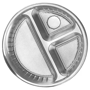 بشقاب یکبار مصرف تک ظرف مدل سه خانه بسته 50 عددی