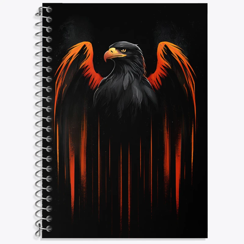 دفتر زبان 50 برگ خندالو مدل دو خط طرح عقاب کد N5117