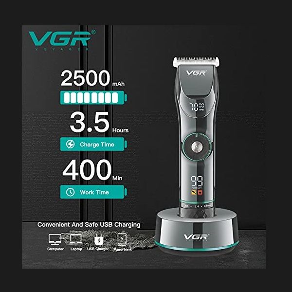 ماشین اصلاح موی سر و صورت حرفه ای وی جی ار مدل V-256 - - 7