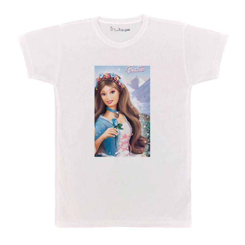 تی شرت بچگانه پرمانه طرح باربی کد pmt.3987