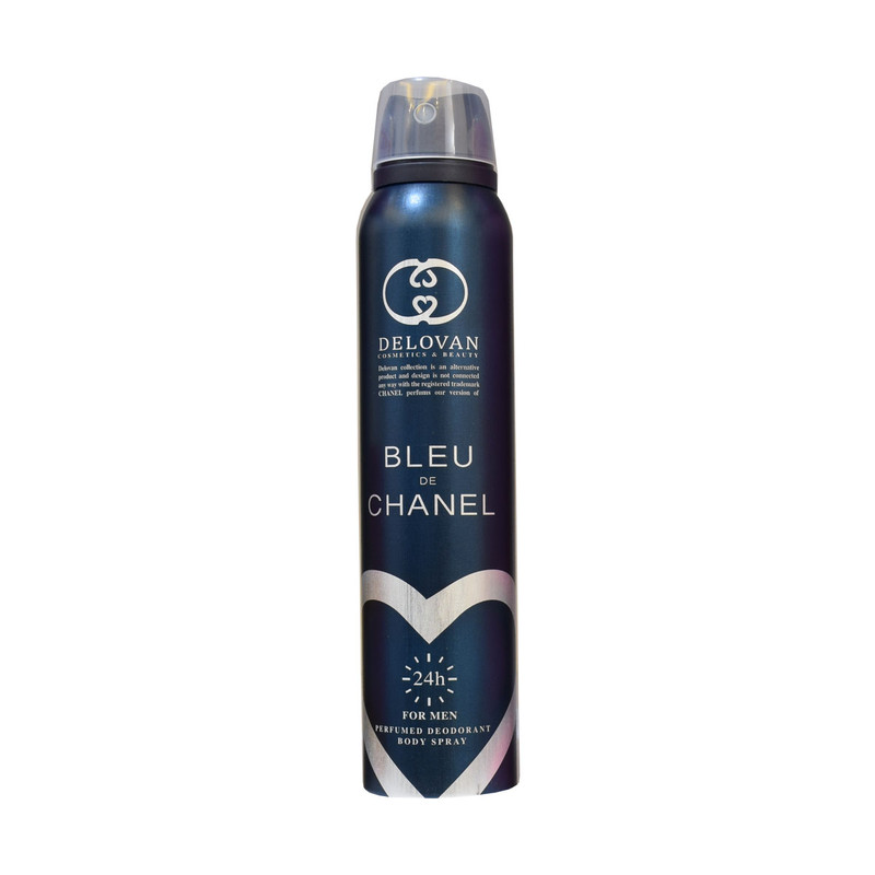 اسپری خوشبو کننده بدن مردانه دلوان مدل bleu de chanel حجم 200 میلی لیتر اسپری خوشبو کننده بدن مردانه دلوان مدل bleu de chanel حجم 200 میلی لیتر
