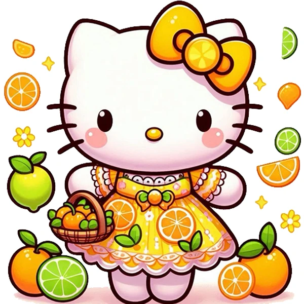 استیکر پارچه و لباس پاد آفرین طرح کیتی کد 1272