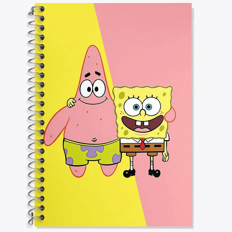 دفتر لغت 50 برگ خندالو مدل باب اسفنجی و پاتریک کد 1318