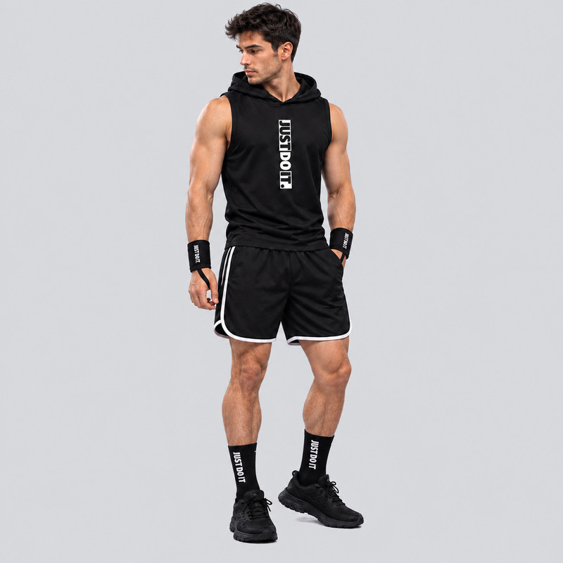 ست 5 تکه لباس کلاه دار ورزشی مردانه چیاکو مدل JUST DO IT