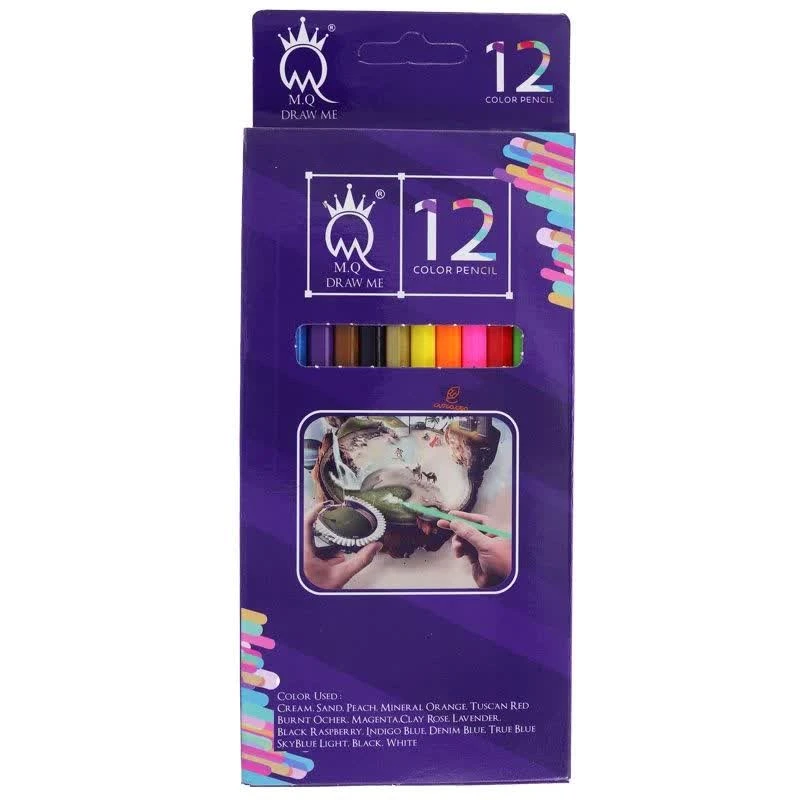 مداد رنگی 12 رنگ ام کیو مدل 78