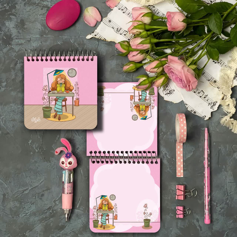 دفترچه یادداشت ۸۰ برگ دایان مدل حاشیه دار کد ۴۱۷۶۱ بسته ۶ عددی