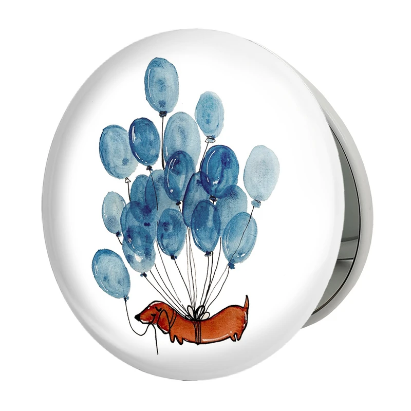 آینه جیبی خندالو طرح سگ مدل تاشو کد 5172 