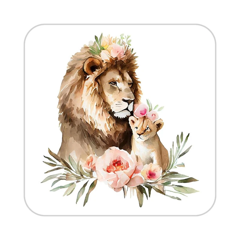 زیر لیوانی کاکتی طرح شیر مدل mp23420