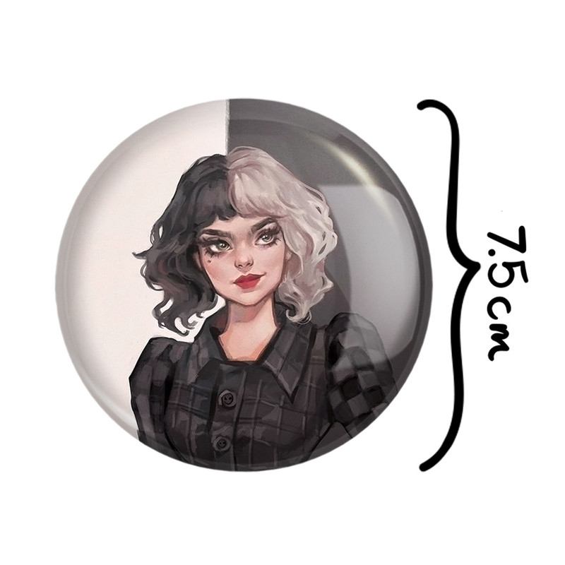 آینه جیبی خندالو طرح کروئلا Cruella مدل تاشو کد 10753