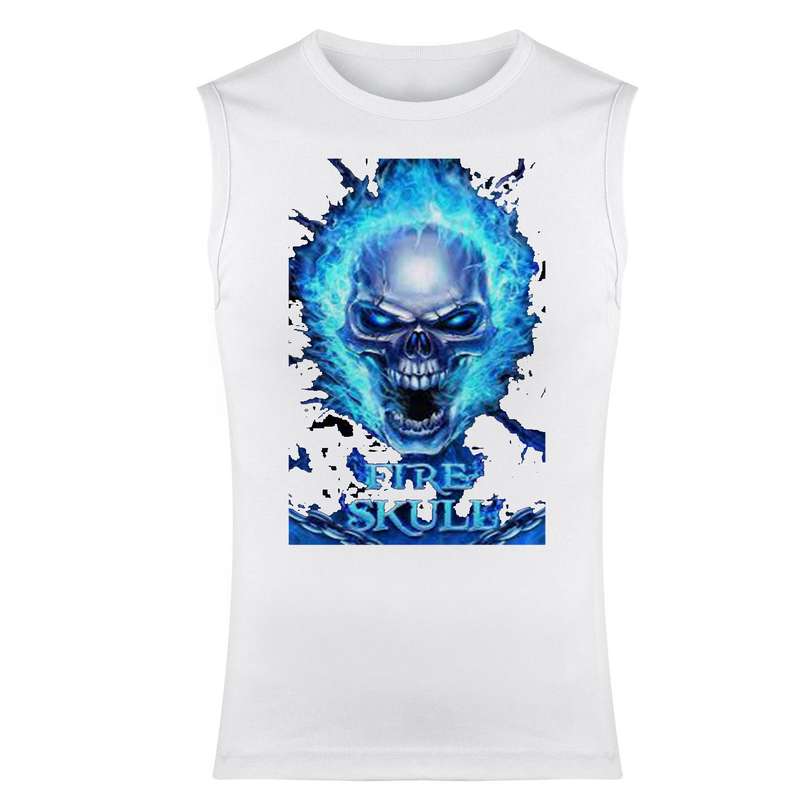تاپ مردانه مدل SKULL کد 172 رنگ سفید