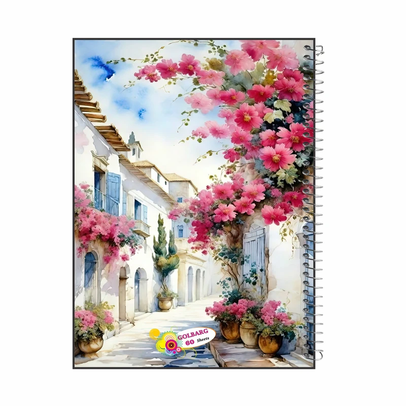 دفتر مشق 60 برگ گلبرگ مدل منظره کد 3237