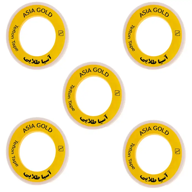 نوار تفلون آسیا طلایی مدل Asia-5 مجموعه پنج عددی