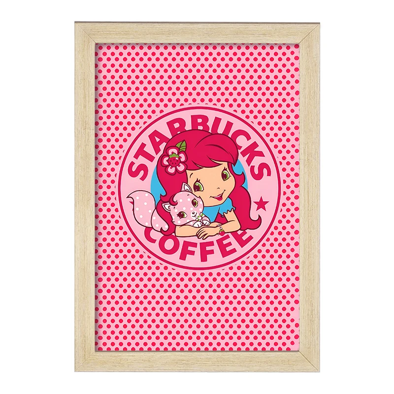 تابلو خندالو مدل دختر توت فرنگی کد F6154