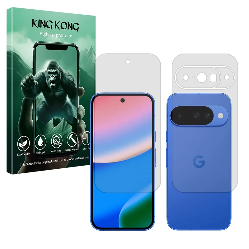 محافظ صفحه نمایش مات کینگ کونگ مدل Tough مناسب برای گوشی موبایل گوگل Pixel 10 به همراه محافظ پشت گوشی 