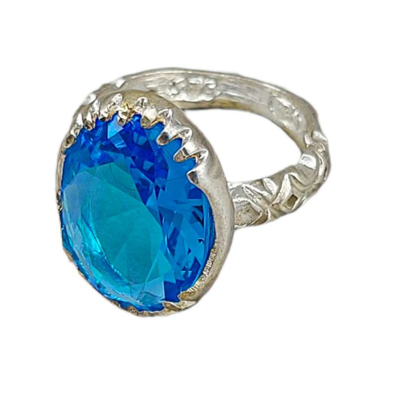 انگشتر نقره مردانه مدل توپاز