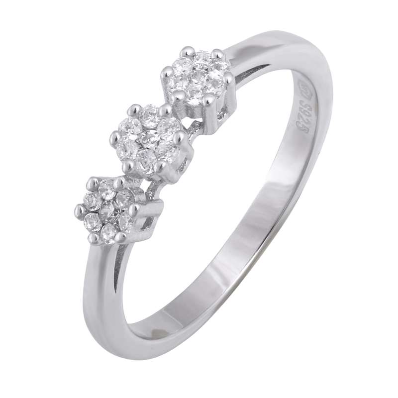 انگشتر نقره زنانه مدل فلاور کد R3291 انگشتر نقره زنانه مدل فلاور کد R3291