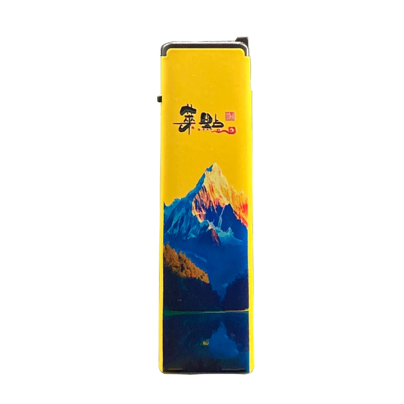 فندک گازی مدل دکمه ای طرح قله کد DKD-2134