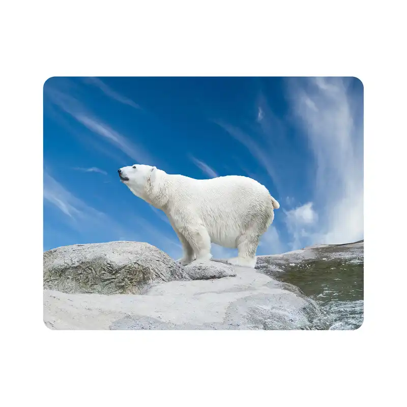 ماوس پد اطلس آبی طرح آسمان و خرس قطبی مدل T2015