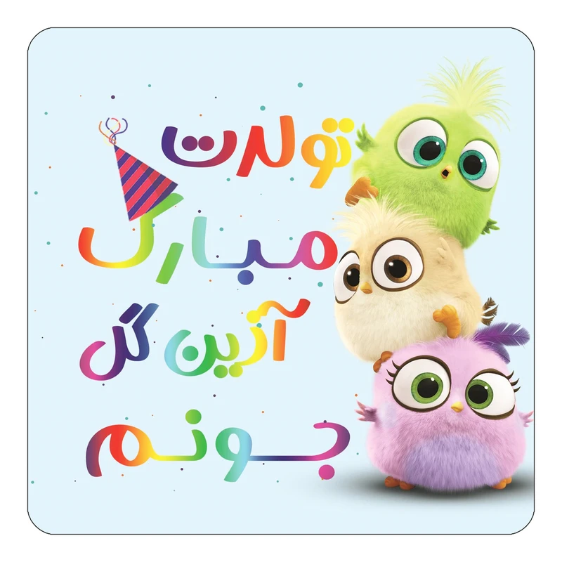 مگنت کاکتی طرح تولد آذین گل مدل پرندگان خشمگین Angry Birds کد mg55456