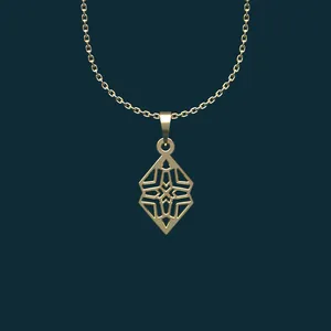 گردنبند طلا 18 عیار زنانه مدوپد مدل هندسی کد BB2-1-1261