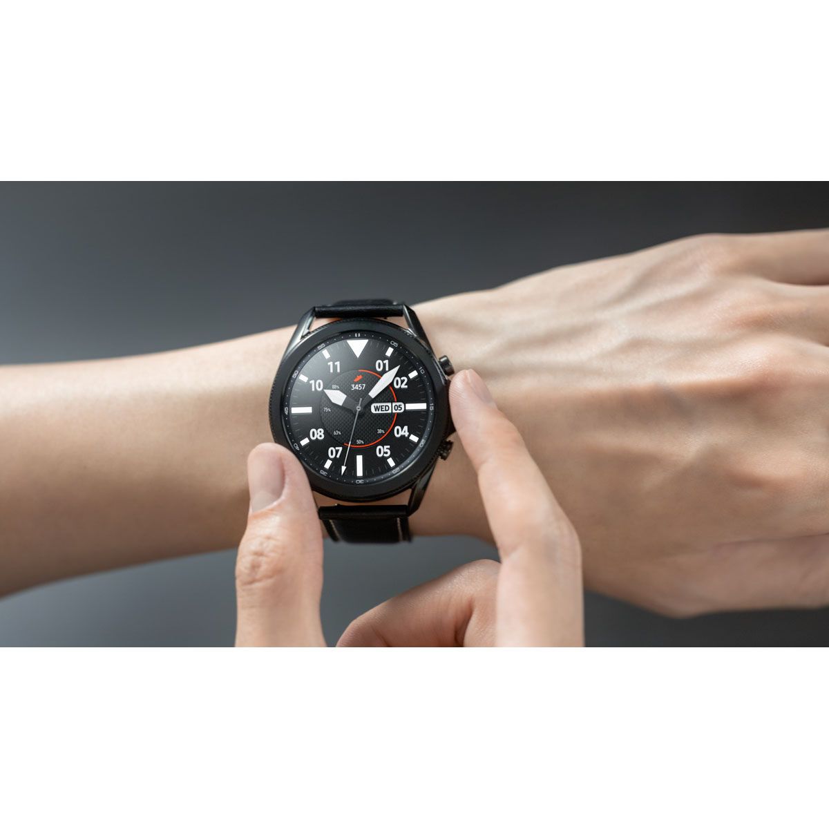 ساعت هوشمند سامسونگ مدل Galaxy Watch3 SM-R840 45mm بند چرمی -  - 4