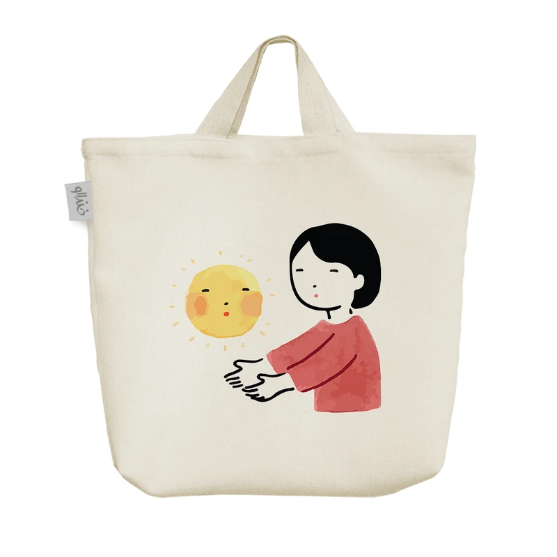 ساک خرید خندالو مدل خورشید و دختر کد 9254