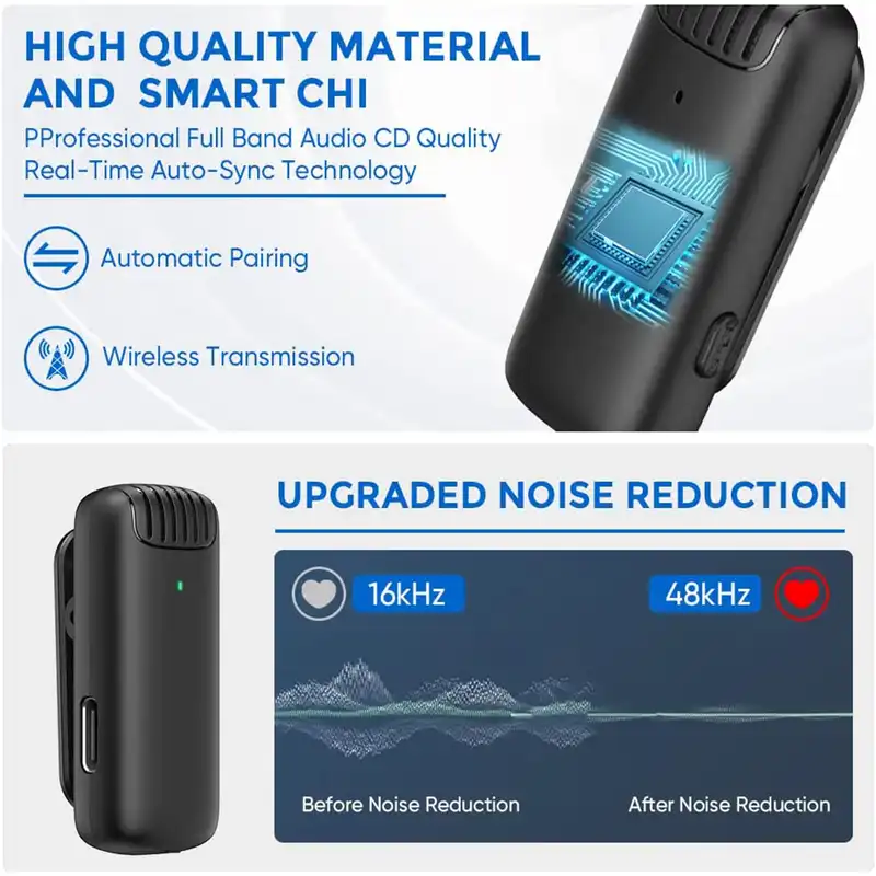 ست میکروفن یقه ای بیسیم مدل J13 Dual Type-C