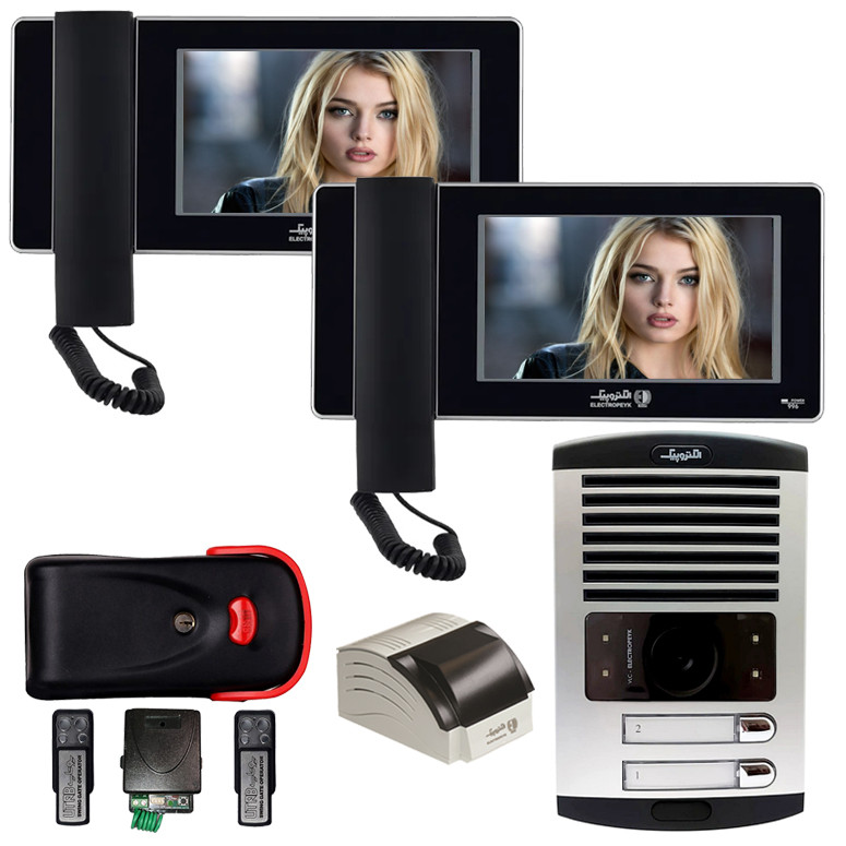 دربازکن تصویری لمسی الکتروپیک مدل FD1086/2/996Black/1093 ریموتدار