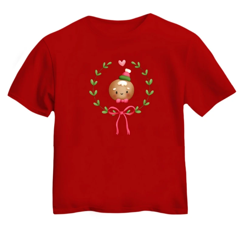 تی شرت آستین کوتاه بچگانه مدل بیسکوییت کریسمس کد 4