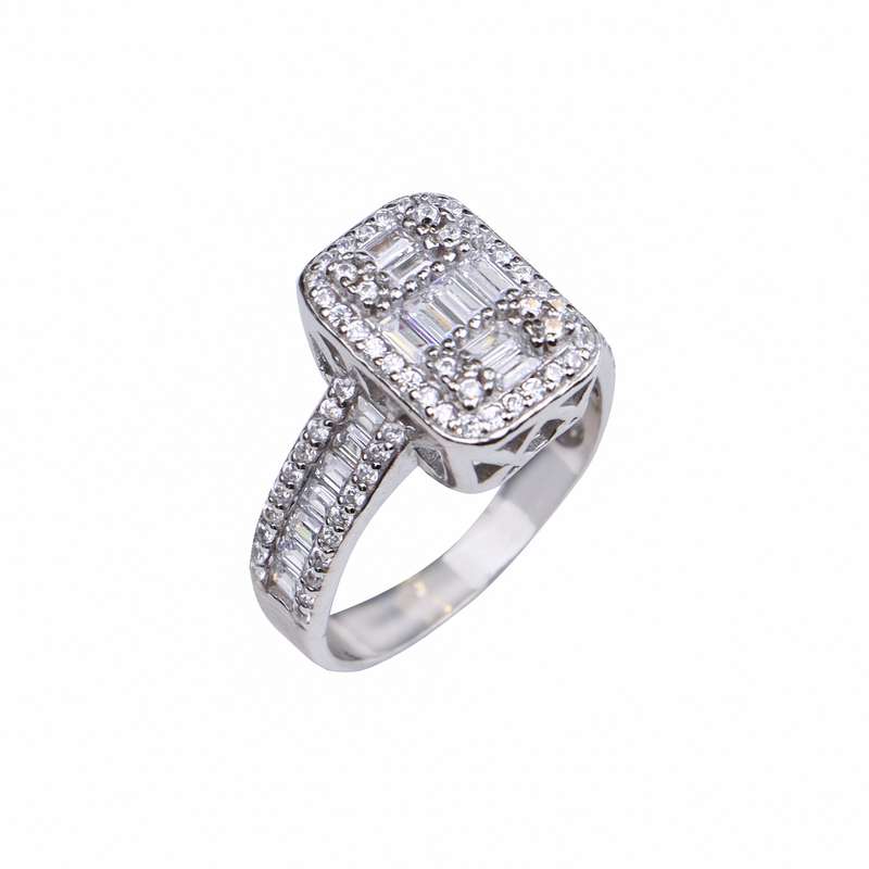 انگشتر نقره امرالدکات زنانه جی تی ای مدل G_201