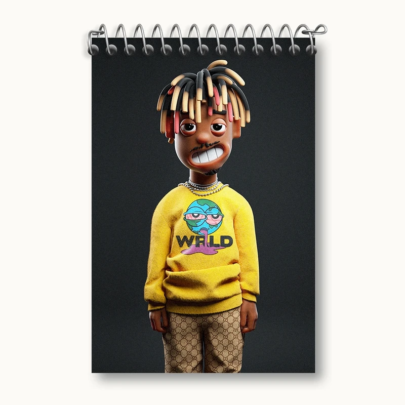 دفتر یادداشت 50 برگ خندالو مدل جوس ورلد (Juice WRLD) کد F105