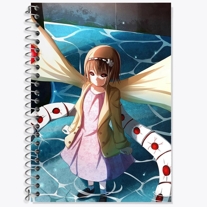 دفتر زبان 50 برگ خندالو مدل سه خط طرح هینامی انیمه توکیو غول Tokyo Ghoul کد 11884