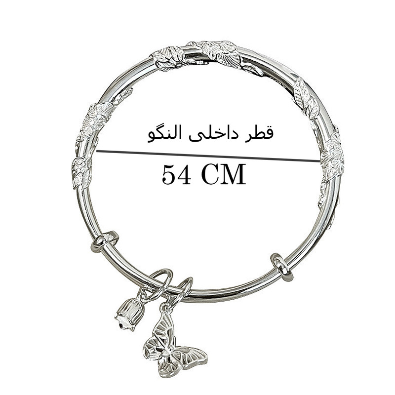 النگو زنانه مدل نیلوفر و پروانه کد 00785