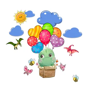 استیکر دیواری کودک مدل cute dinosaur 2 ferito