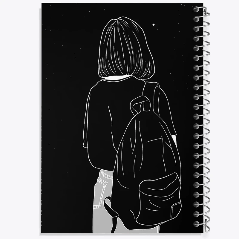 دفتر مشق 50 برگ خندالو طرح مینیمال دخترانه کد F2909