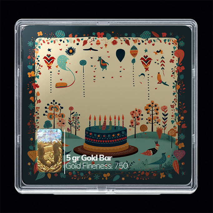 شمش طلا 18 عیار مدوپد مدل کیک کد SG10707
