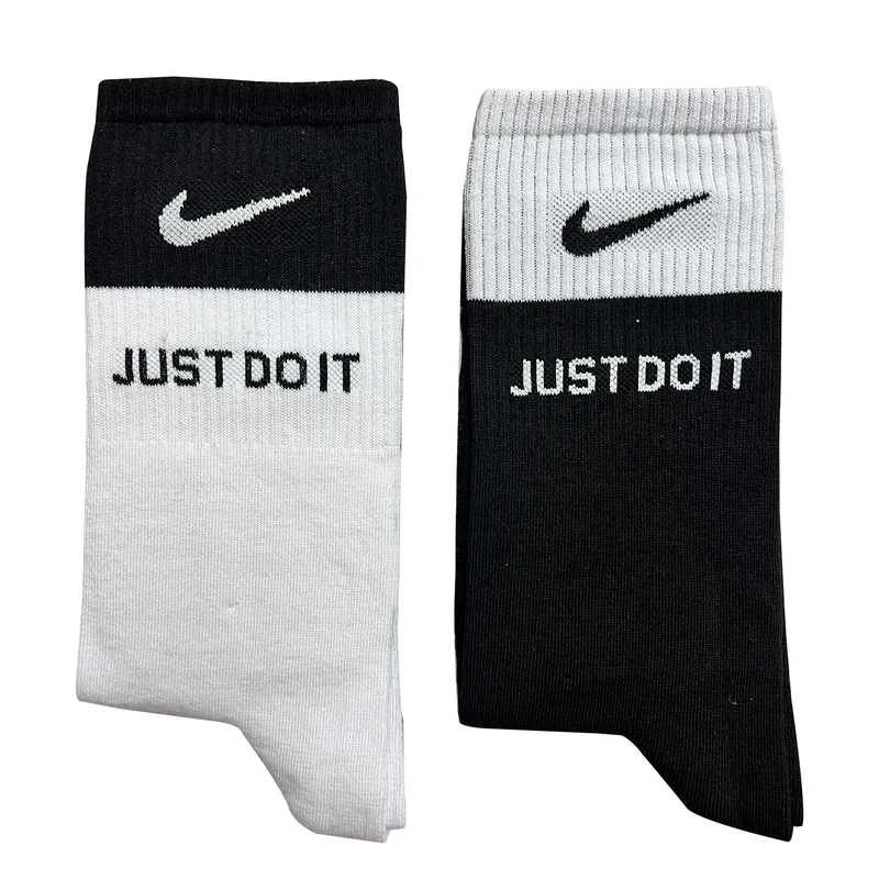 جوراب ساق بلند تن پوش هنگامه مدل JUST DO IT بسته 2 عددی