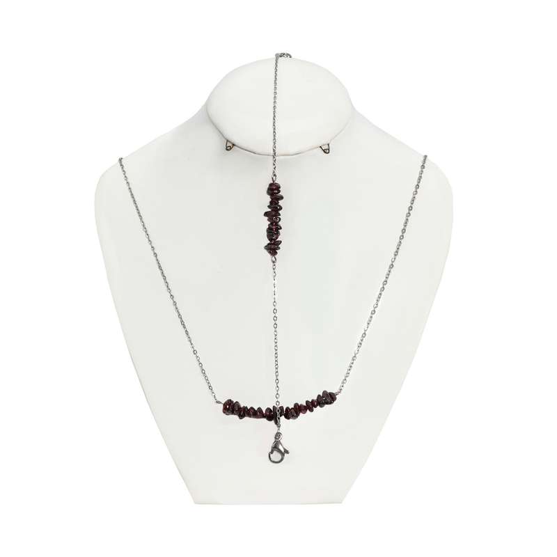 نیم ست زنانه مدل سنگ گارنت نیم ست زنانه مدل سنگ گارنت