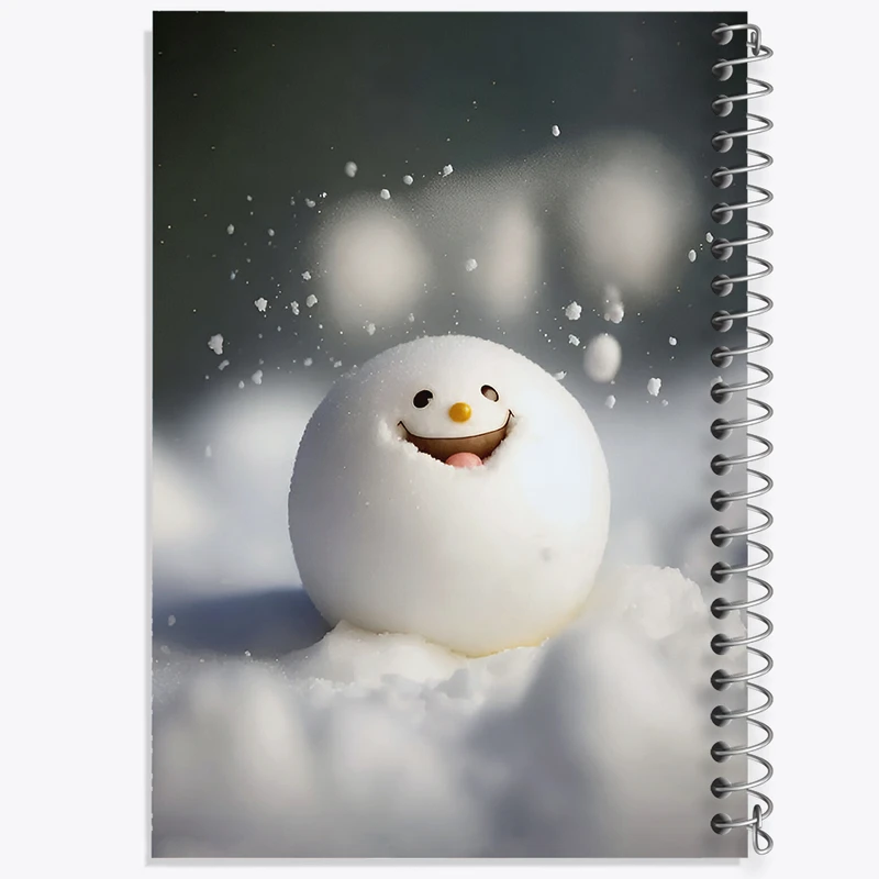 دفتر مشق 100 برگ خندالو طرح گوله برف کیوت کد F8292