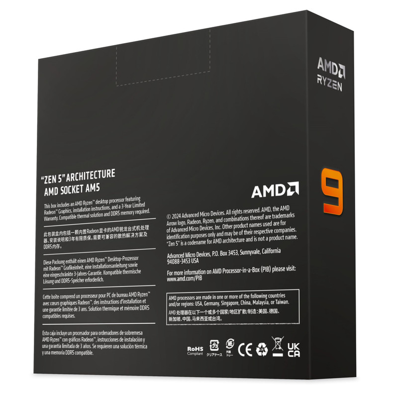 پردازنده مرکزی ای ام دی مدل Ryzen 9 9950X-BOX