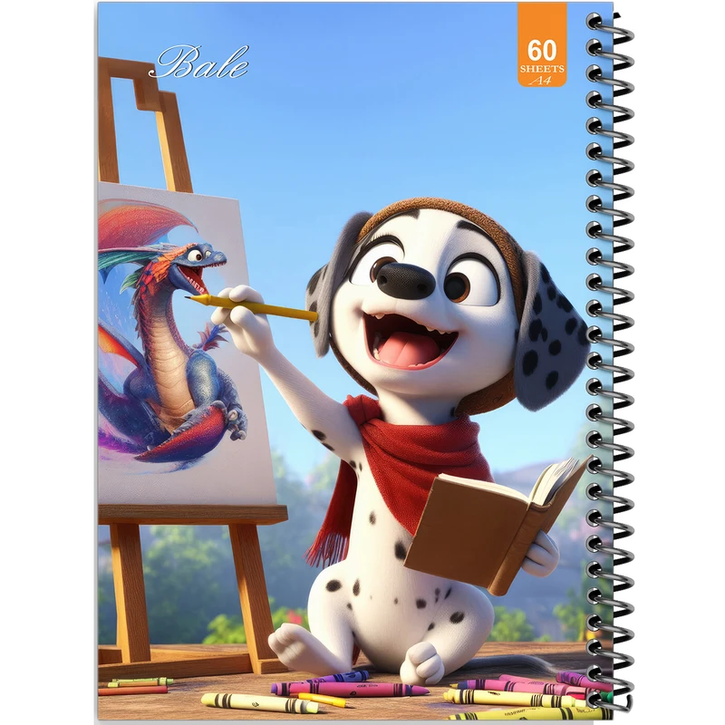 دفتر نقاشی 60 برگ انتشارات بله طرح فانتزی پسرانه کد A4-O58