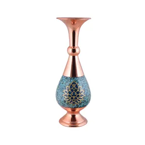 گلدان فیروزه کوبی آقاجانی مدل ترنج کد FT032