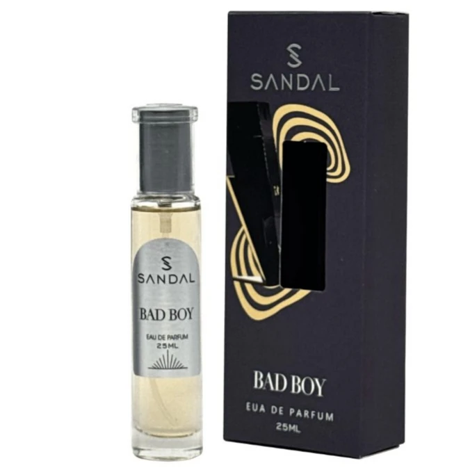 عطر جیبی مردانه صندل مدل بد بوی کارولینا هررا با رایحه گرم حجم ۲۵ میلی‌لیتر