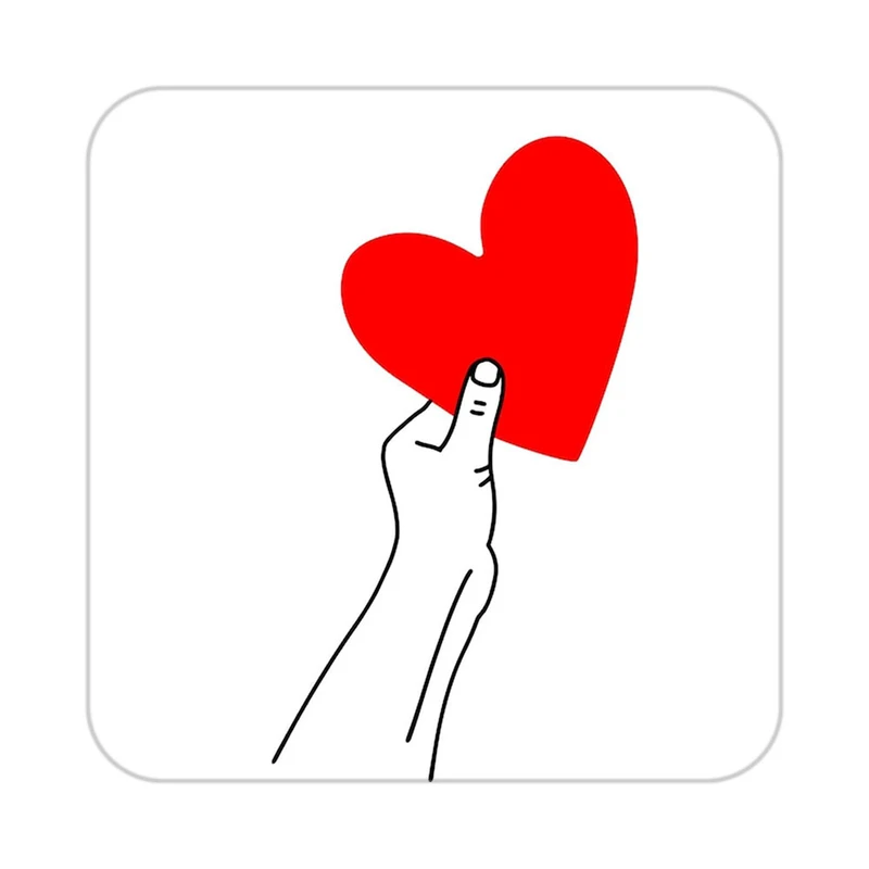 زیر لیوانی کاکتی طرح عاشقانه مدل mp39618