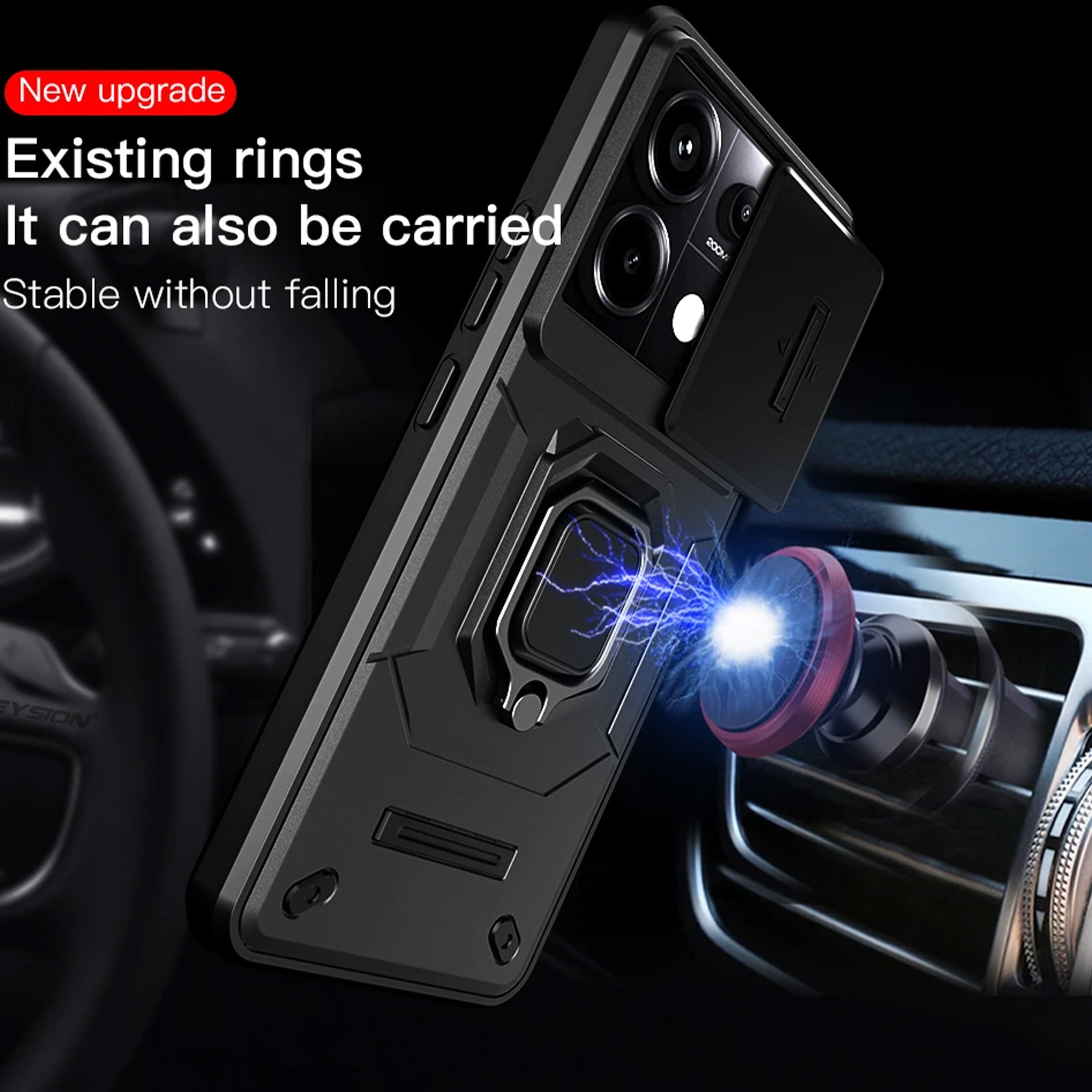 کاور سامورایی مدل Shockproof مناسب برای گوشی موبایل شیائومی Redmi Note 13 Pro 4G / Poco M6 Pro 4G