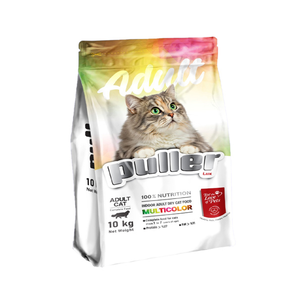 غذا خشک گربه بالغ پلاس مدل 20IA مولتی کالر طعم مرغ و ماهی وزن 10000 گرم