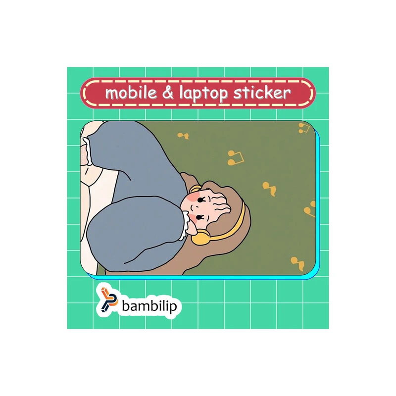 استیکر بامبیلیپ مدل کارت عابر طرح عاشق موزیک و کتاب کد 1696929